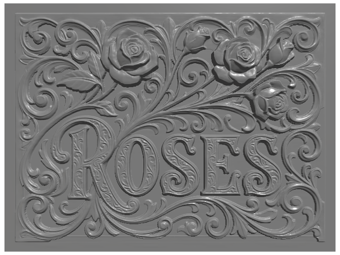 subject: roses; style: Victorian; text: 'ROSES'